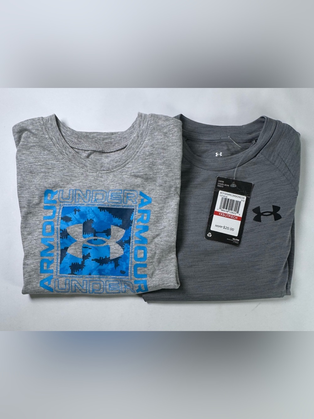 2 Under Armour Boys T-Shirts Size XS and Size 6 NWT